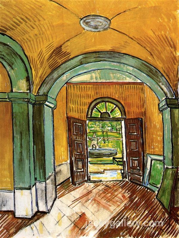 The Entrance Hall of Saint-Paul Hospital, Van Gogh painting